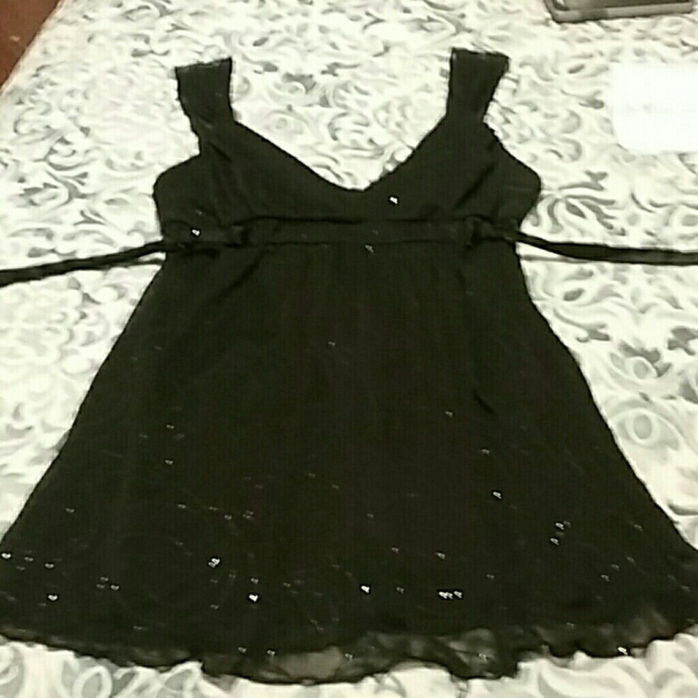 black with sparkles baby doll shirt