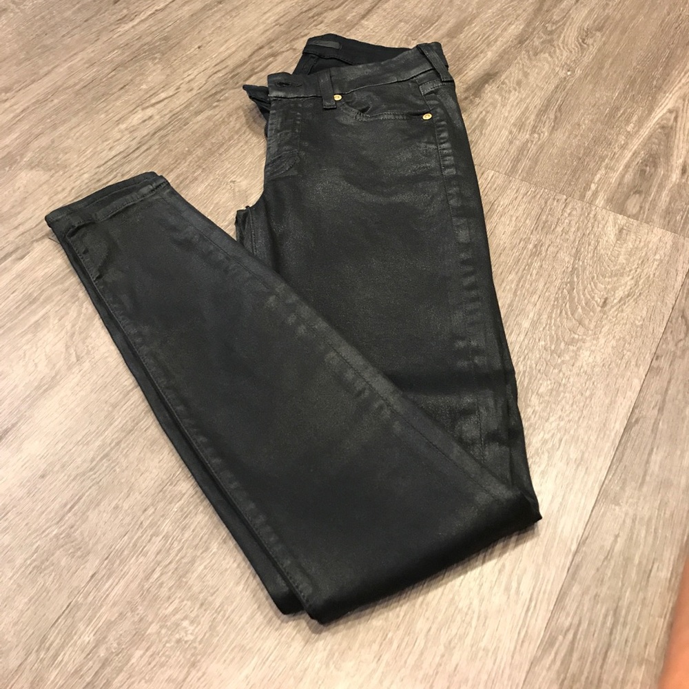 7 for all mankind coated jeans