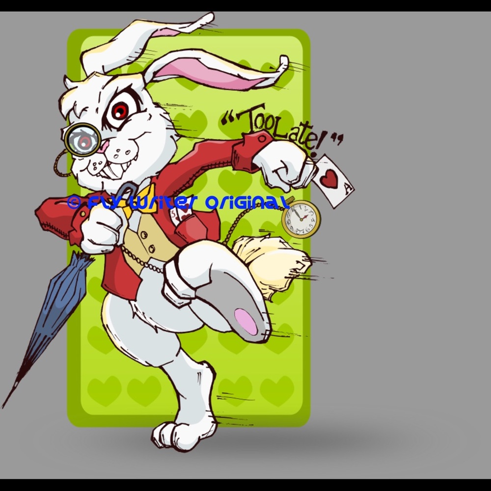Original White Rabbit Art Apparel by Care Label - Picture 3 of 3
