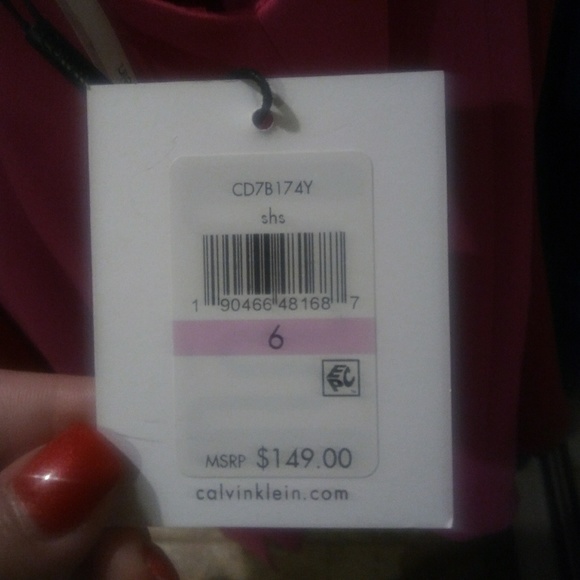 💕BRAND NEW💕Calvin Klein Pink One Shoulder Dress - Picture 3 of 4