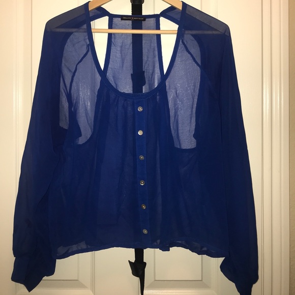Brandy Melville Tops - Chiffon royal blue top
