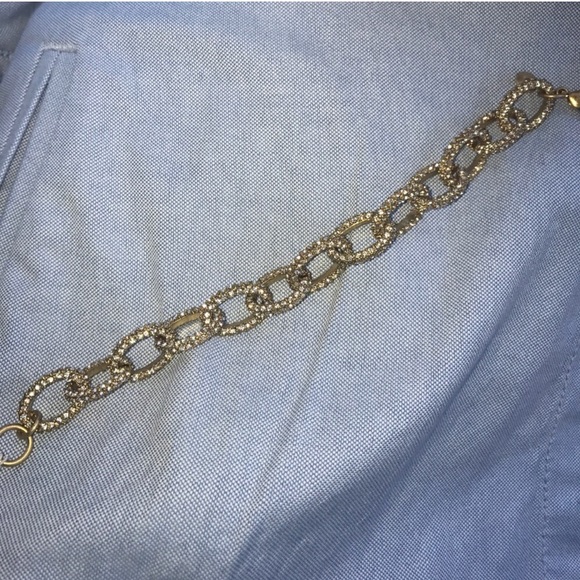 J.Crew gold and Chrystal link bracelet - Picture 5 of 5