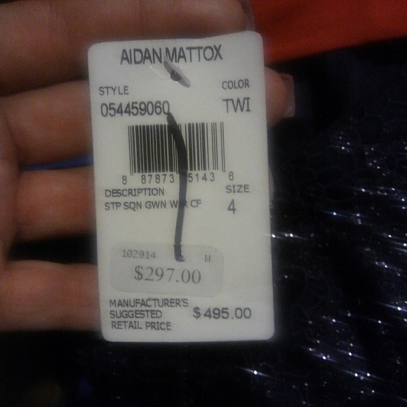 💕Brand New💕Aidan Mattox Strapless Mermaid Gown💕 - Picture 4 of 4