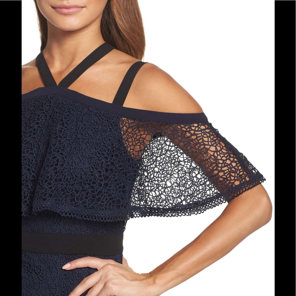 Nordstrom Lace halter dress, navy - Picture 3 of 5