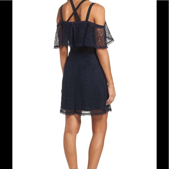 Nordstrom Lace halter dress, navy - Picture 2 of 5