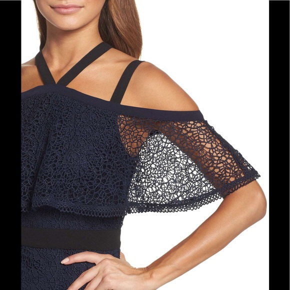 Nordstrom Lace halter dress, navy - Picture 3 of 5