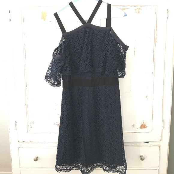 Nordstrom Lace halter dress, navy - Picture 4 of 5