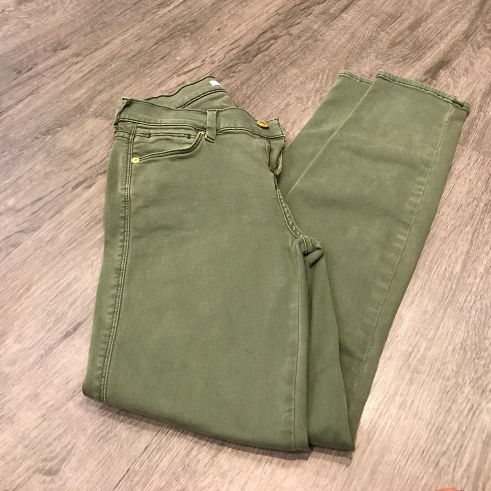 7 for all mankind army green jeans