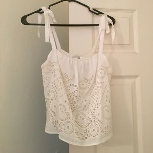 Anthropologie cropped Lace top Anthropologie cropped Lace top