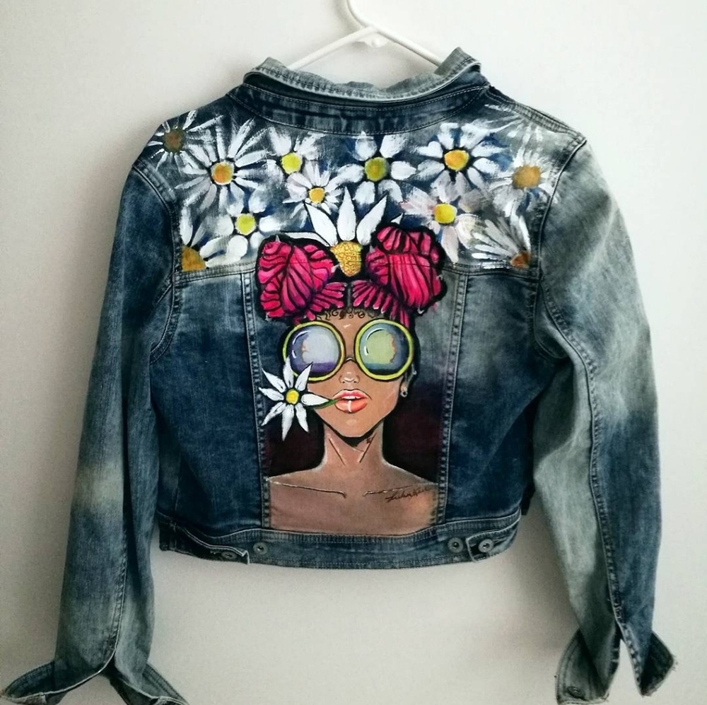 Hand painted denim jacket!