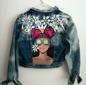 Hand painted denim jacket!