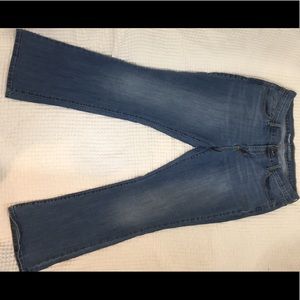 Medium wash boot cut jeans 14 short