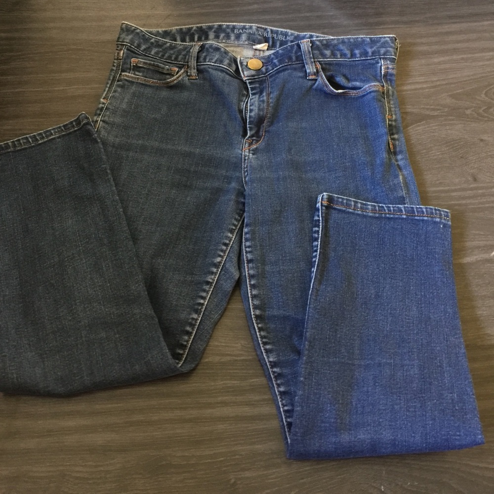 Banana Republic Capris or just petite pants.