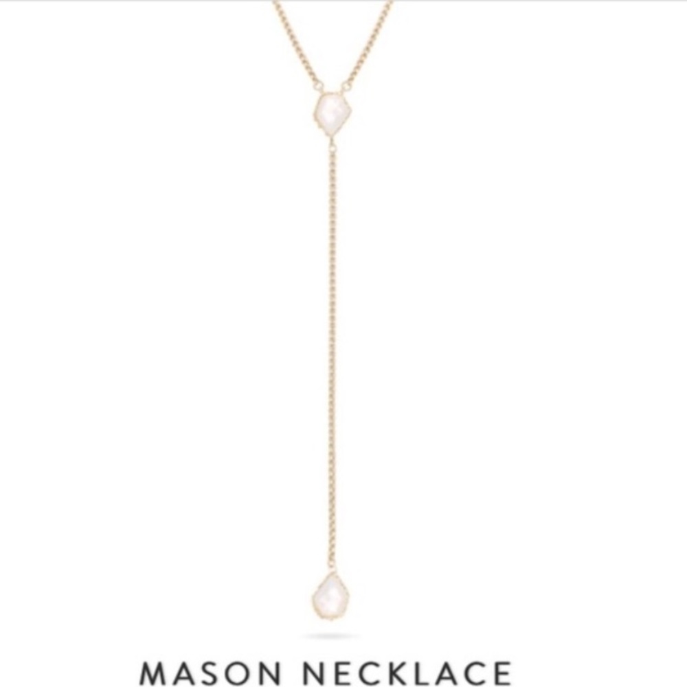 Kendra Scott Iridescent Drusy Mason Necklace