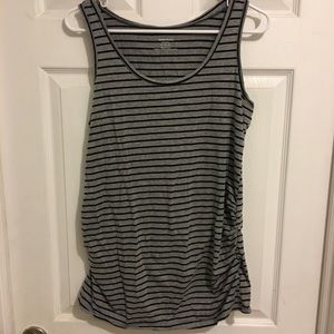 Gray and black striped tank top