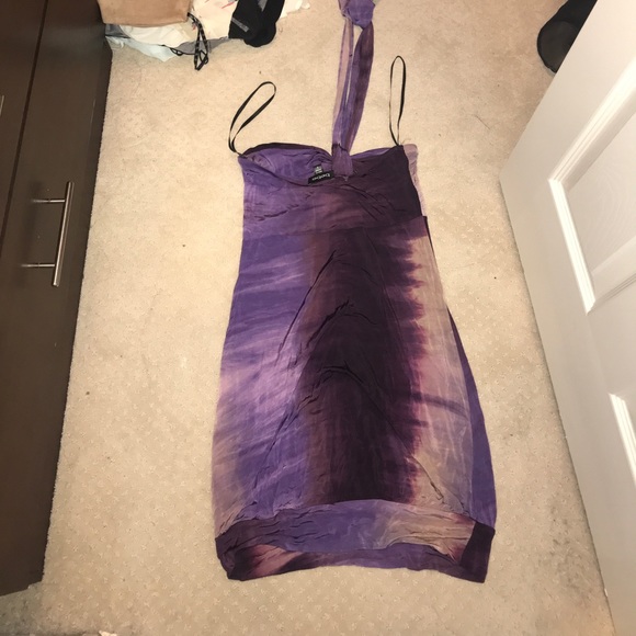 Purple halter mini dress - Picture 2 of 2