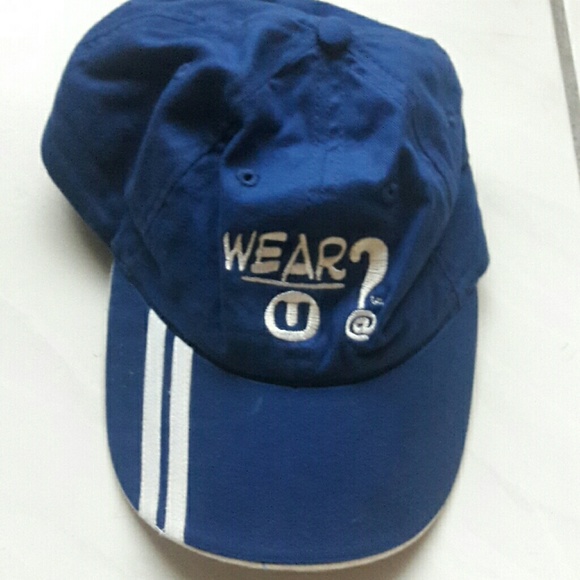 Unique "wear u ?"  Baseball hat with velcro strap - Picture 1 of 7