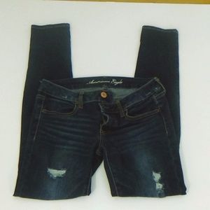 American Eagle Stretch Distressed Jeans Jegging