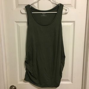 Olive green maternity tank top
