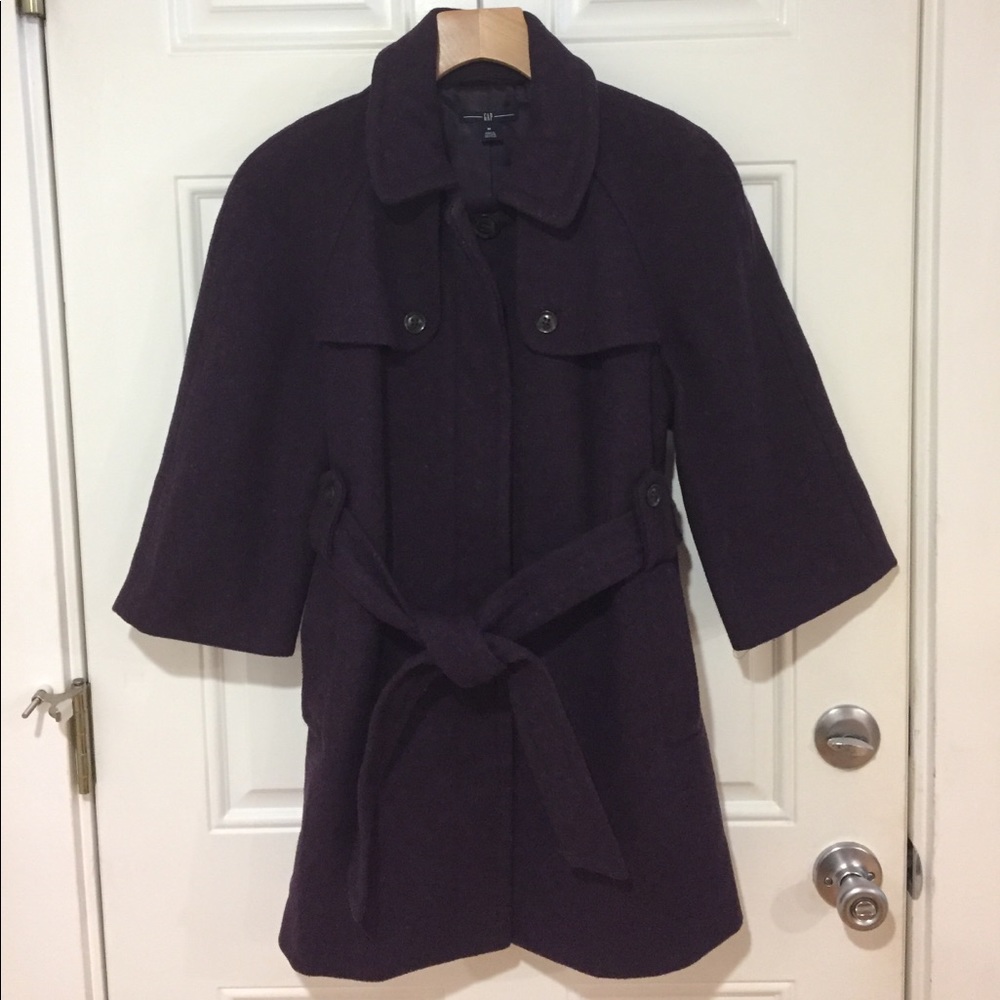 GAP plum wool Pea Coat