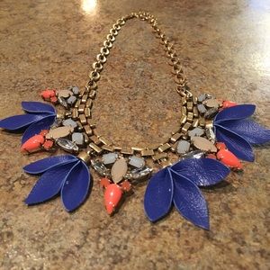 Stella & dot blue leather necklace