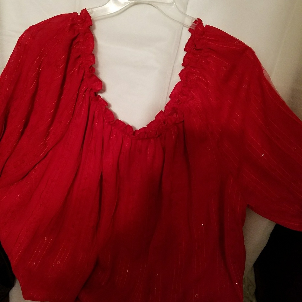 Red blouse