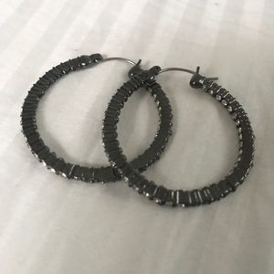 Two tone Premier Designs Hoop Earrings