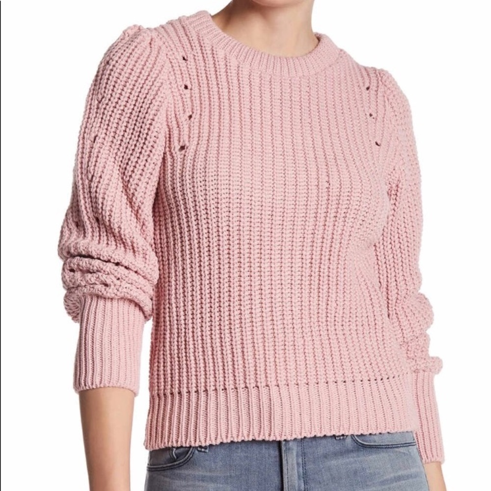 Topshop Distressed sweater (Rose Pink)