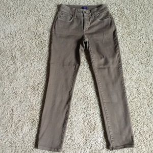 NYDJ Legging Skinny Jeans Brown Tan Stretch Sz 0 NYDJ Legging Skinny Jeans Brown Tan Stretch Sz 0
