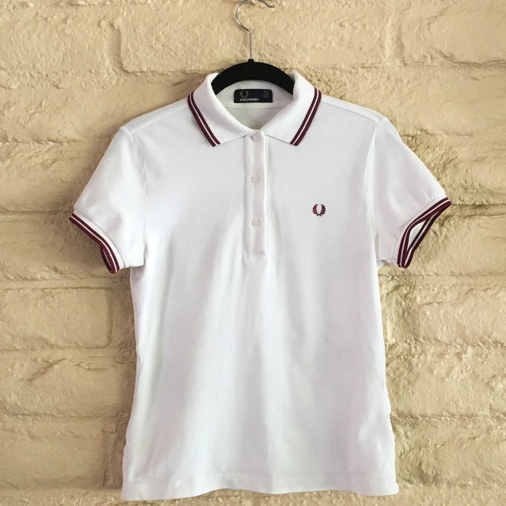 fred perry tennis preppy polo knit burgundy shirt