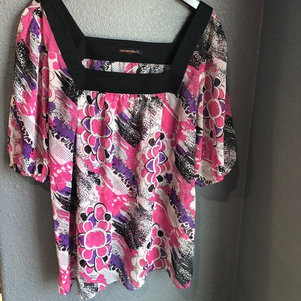 Sheer colorful blouse