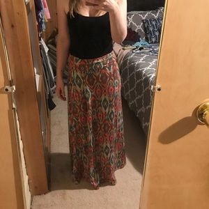 Multi- colored maxi skirt