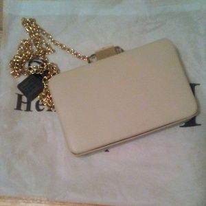 2 Tone Clutch in Beige and Mint