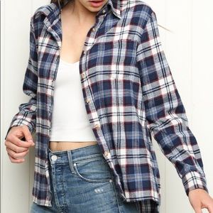 Brandy Melville LA plaid shirt
