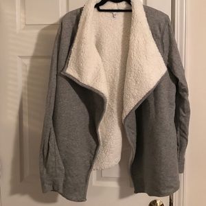 Sherpa lined cardigan/blazer