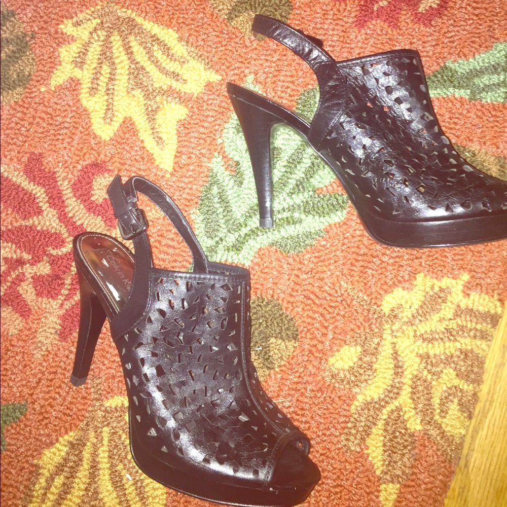 New Calvin Klein peep-toe sling-back heels!