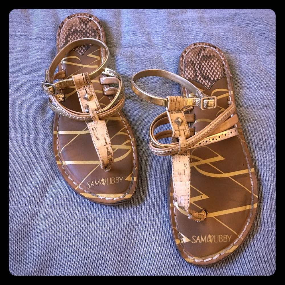 Nude Strappy Sandals, Sam & Libby