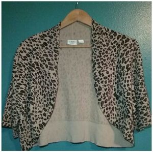 ♨JUST IN♨ Leopard Print Cropped Baleroth Cardigan