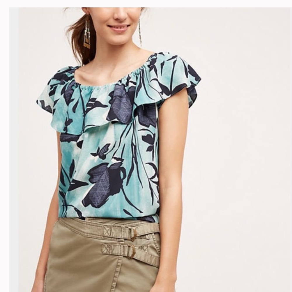 Anthropologie Maeve Islander Off the Shoulder Top