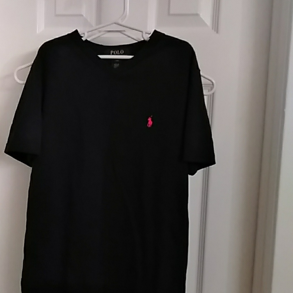 Black polo shirt