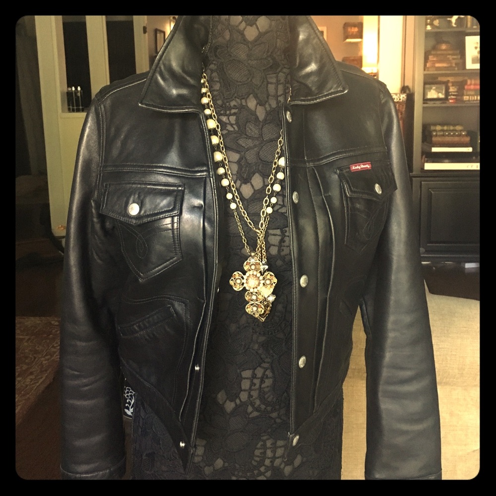 Lucky brand classic greaser leather jacket