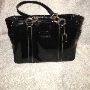 Patent leather Coach purse