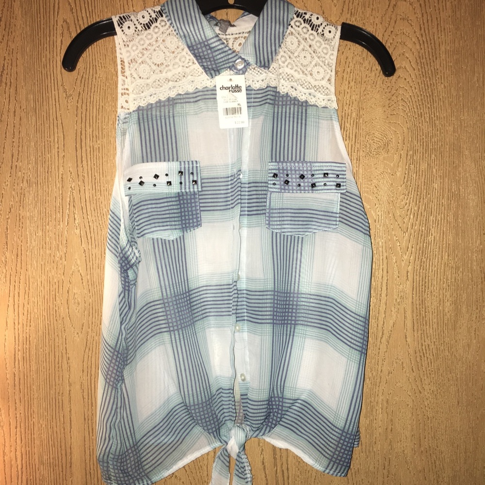 Brand new flannel tank top!