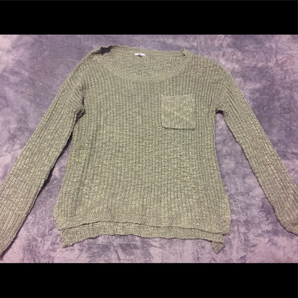 Olive Green Knit Sweater like new!