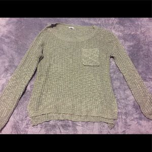 Olive Green Knit Sweater like new!