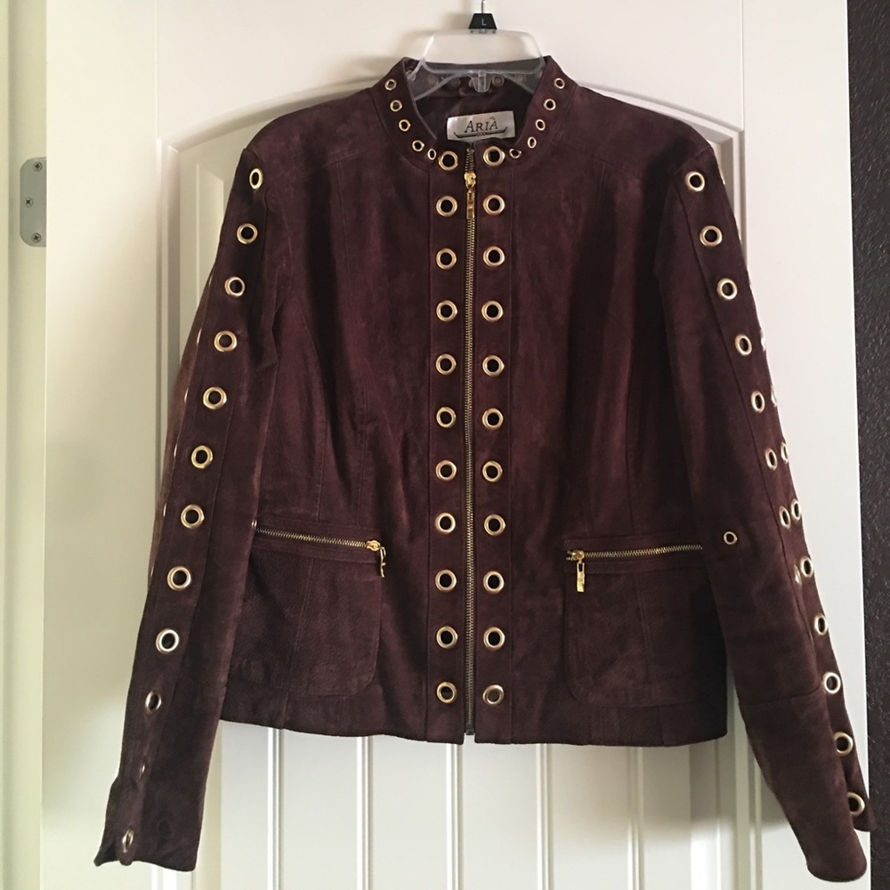Brown suede jacket