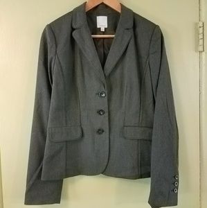Halogen Sz 10 Dark Grey Patterned Blazer