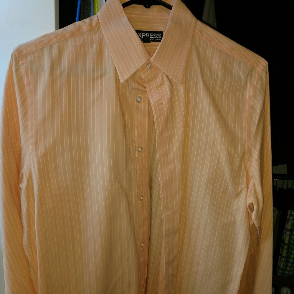 Express men's long sleeved button down shirt