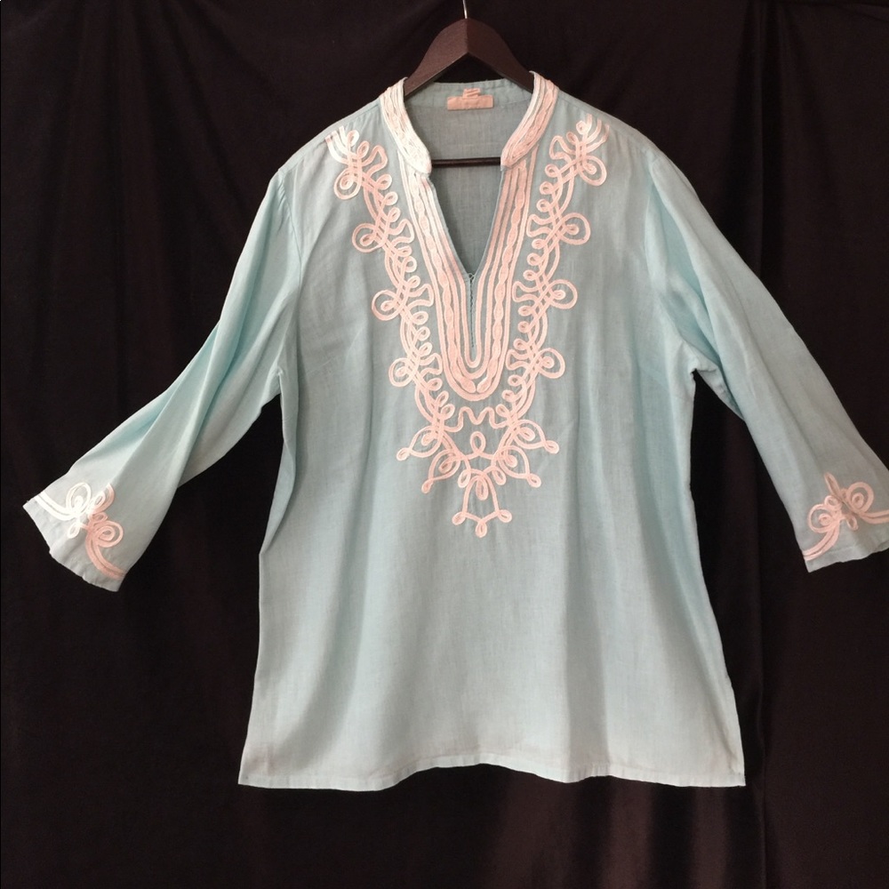 AQUA LINEN CHARTER CLUB LUXURY TOP XL