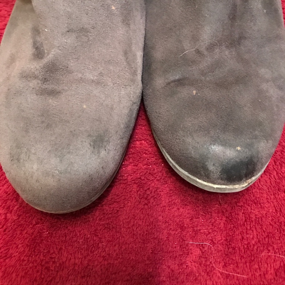 gray suede booties - Picture 3 of 3